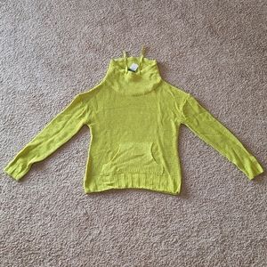 Lime green knit hoodie